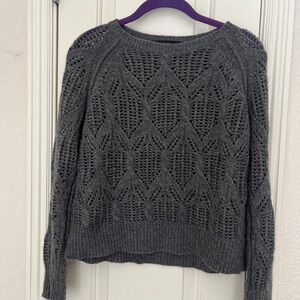 360 Cashmere Charcoal Knit Sweater
